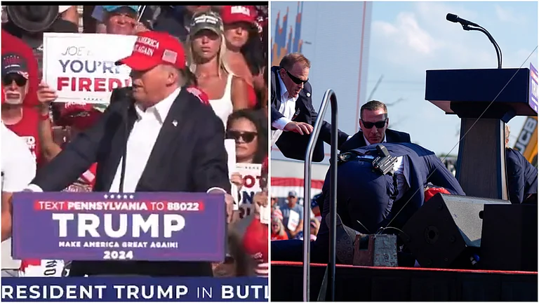 Video Captures Moment Donald Trump Was Shot At During Butler Rally - | Photo: X/AP